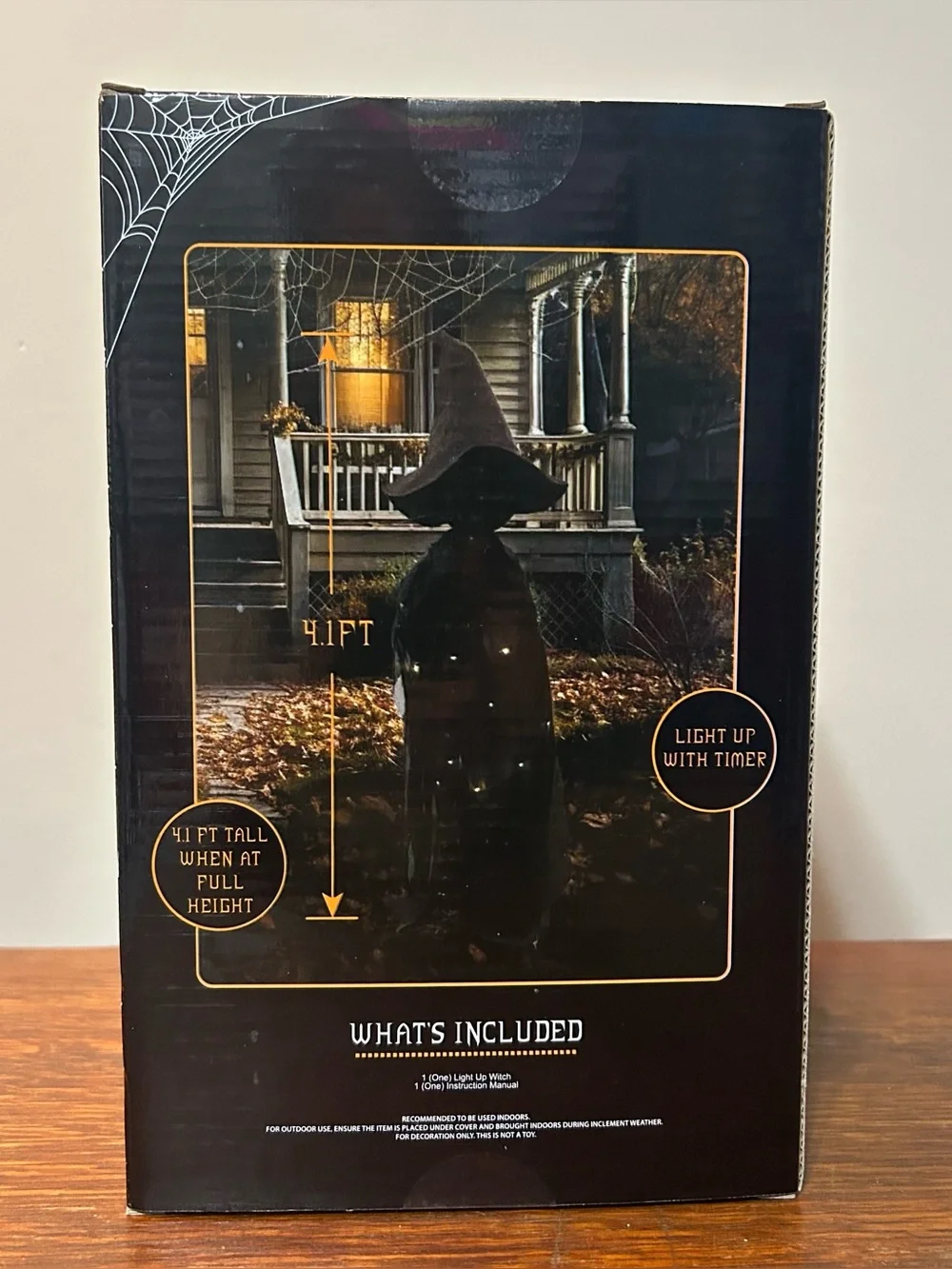 Halloween Light Up Witch Decoration 4 FT Tall Spooky Prop Decor Timer New